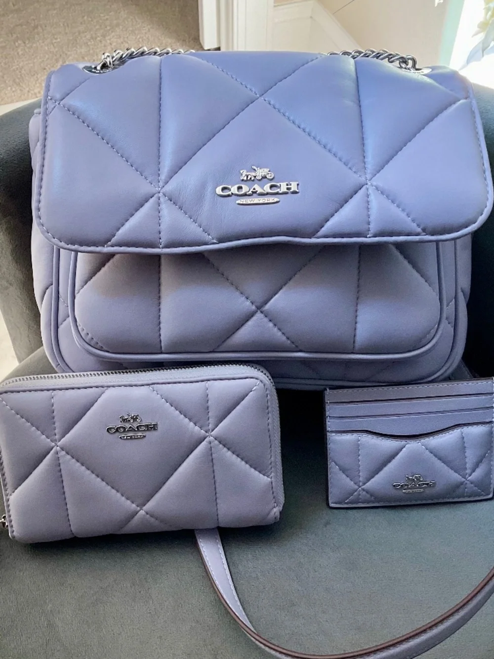 COACH KLARE CROSSBODY 25 3 PIECE SET IN LILAC MIST